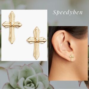 ALLSAINTS Cross Stud Earrings NWT